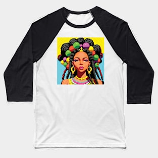 Black Woman with Beautiful Dreadlocks Baseball T-Shirt